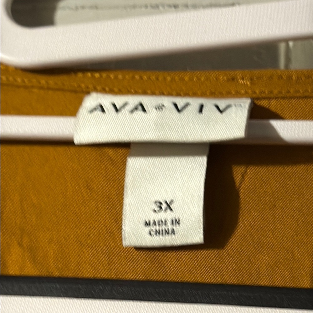 Ava & Viv Mustard Midi Dress